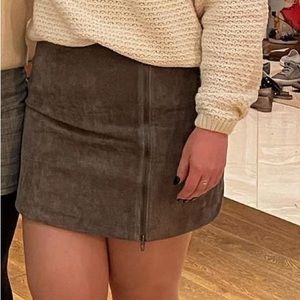 Blank NYC suede zipper skirt